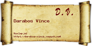 Darabos Vince névjegykártya